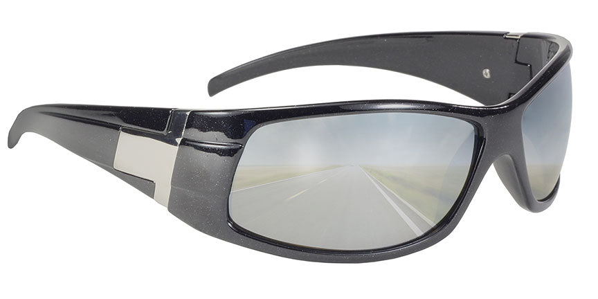 Road Run - 4110 Silver Mirror Grey Lens/Black Metallic Frame