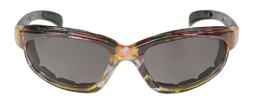 Chix Motorcycle Sunglass - 68023 Jewel Gray Fade/Multi-Color Frame