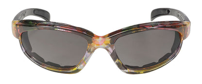 Chix Motorcycle Sunglass - 68023 Jewel Gray Fade/Multi-Color Frame