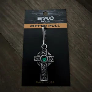 BZP-39 Celtic Cross Diamond Zipper Pull