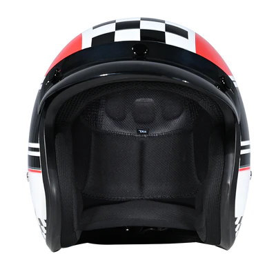 DC6-DC DOT Approved Daytona Cruiser Open Face Motorcycle Helmet - Men, Women & Youth - With Visor & Graphics - W/ Daytona Classic