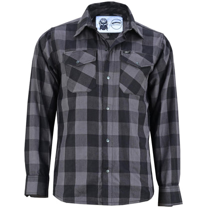 DS4685 Flannel Shirt - Gray and Black