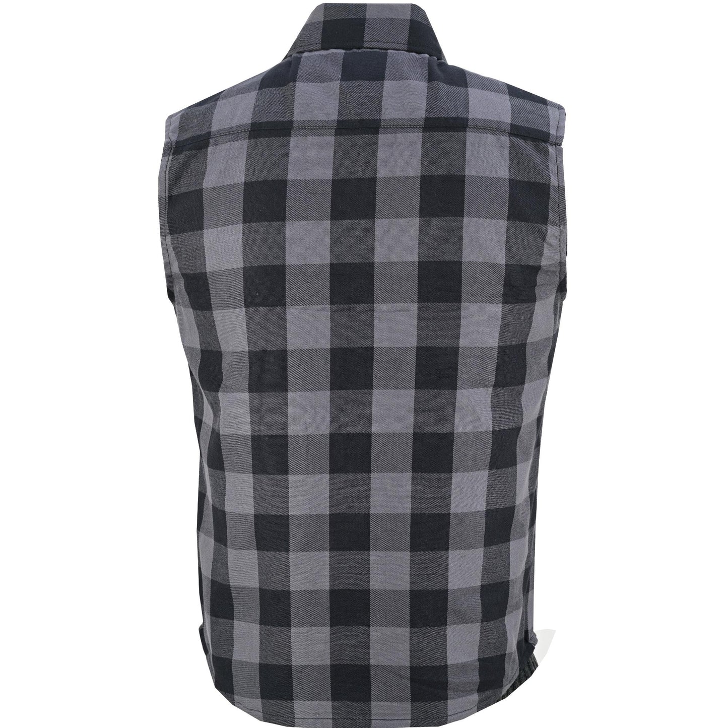 Gray Champ Men’s Gray Black Sleeveless Flannel