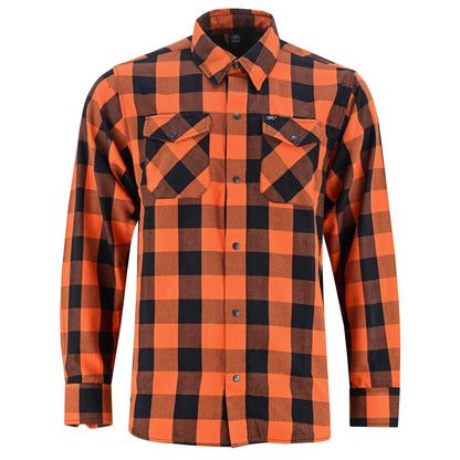 DS4684 Flannel Shirt - Orange and Black