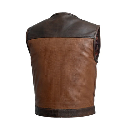 FIM6590PERF-CCG-Lowside Gunner Men's Perforated Leather Vest