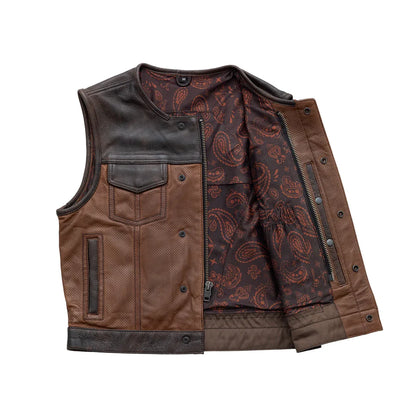 FIM6590PERF-CCG-Lowside Gunner Men's Perforated Leather Vest