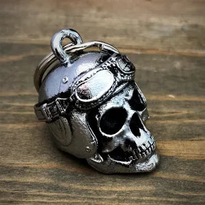 CL-05 Vintage Helmet Skull Chrome Bell