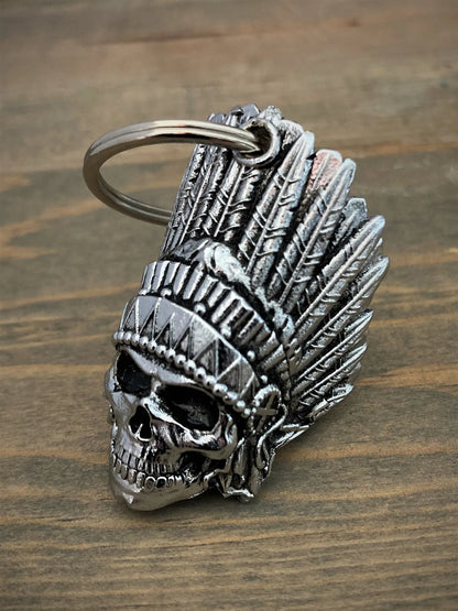 CL-06 Indian Chief Skull Chrome Bell