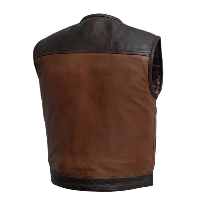 FIM659LTH-CCG-Lowside Gunner Men's Motorcycle Leather Vest