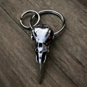 BBK-14 Raven Skull Diamond Keychain