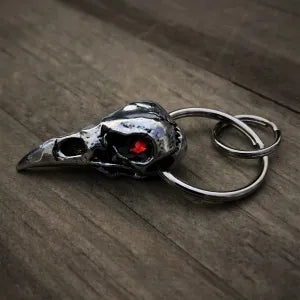 BBK-14 Raven Skull Diamond Keychain