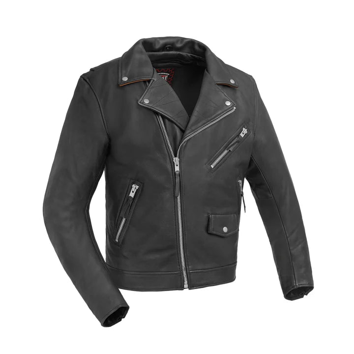 FIM209CMB-BKCOG-Arnold Men's Motorcycle Leather Jacket