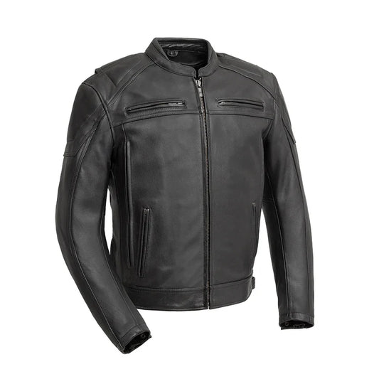 FIM226CDMZ-BLK-Chaos - Men's Leather Motorcycle Jacket