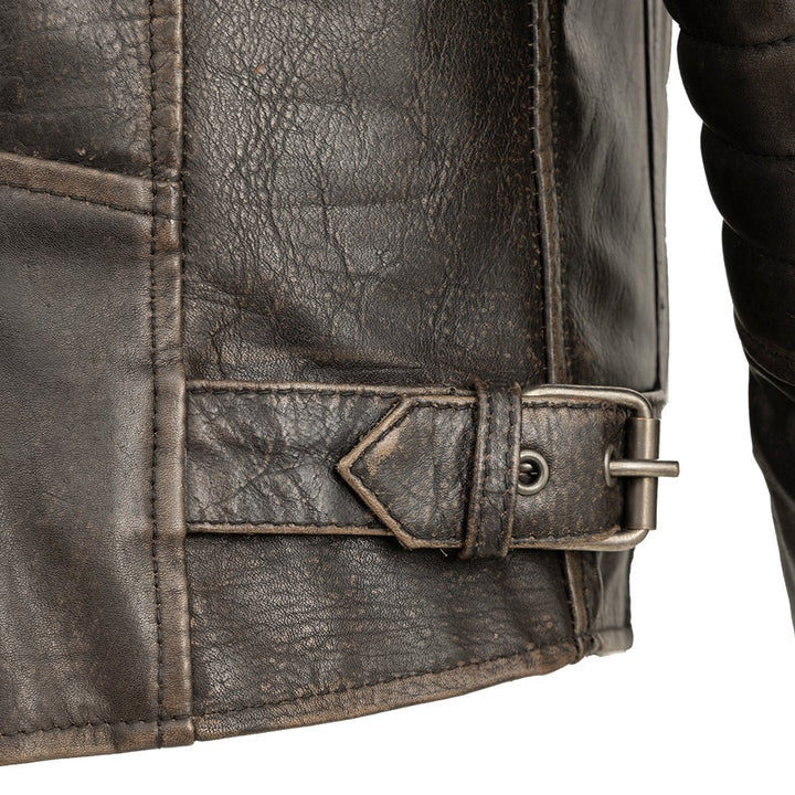 FIM277CVZ-BRN-Commuter Men's Motorcycle Leather Jacket