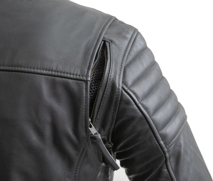 FIM277CDMZ-BLK-Commuter Men's Motorcycle Leather Jacket