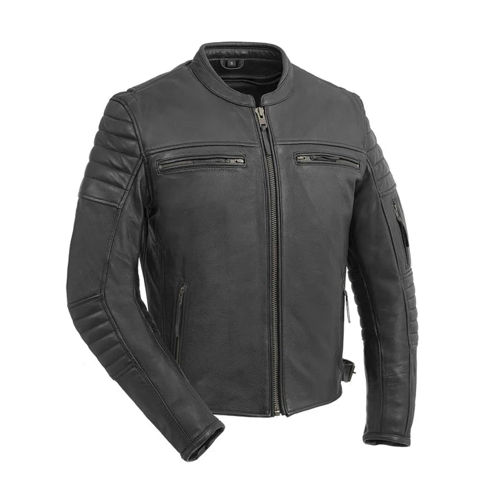 FIM277CDMZ-BLK-Commuter Men's Motorcycle Leather Jacket