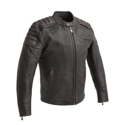 FIM256CDMZ-BRNB-Crusader Men's Motorcycle Leather Jacket