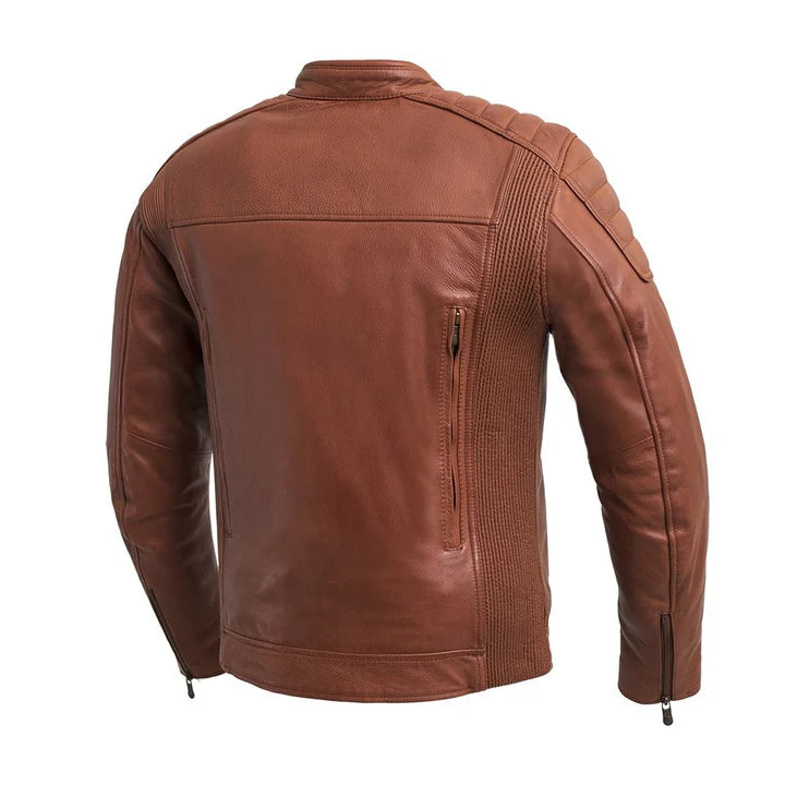 FIM256CDMZ-WHSKY-Crusader Men's Motorcycle Leather Jacket