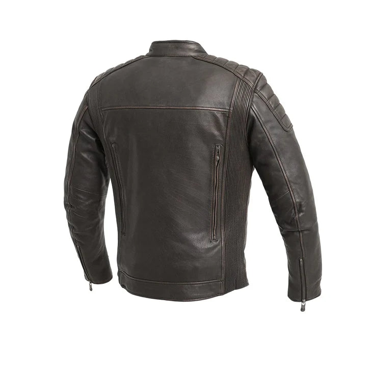 FIM256CDMZ-BRNB-Crusader Men's Motorcycle Leather Jacket