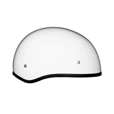 D1-CNS DOT Approved Daytona Skull Cap Half Shell Motorcycle Helmet - Beanie Style for Motorcycles, Cruisers, Scooters, and Mopeds W/O Visor- Hi-Gloss White