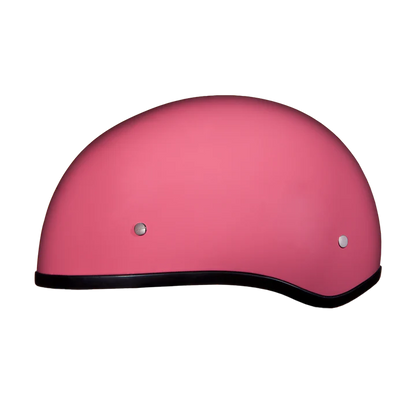 D1-DNS DOT Approved Daytona Skull Cap Half Shell Motorcycle Helmet - Beanie Style for Motorcycles, Cruisers, Scooters, and Mopeds W/O Visor- Hi-Gloss Pink