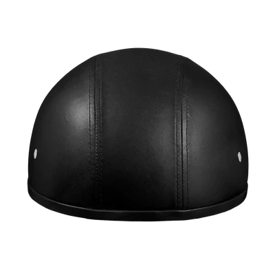 D3-ANS D.O.T. Daytona Skull Cap W/O Visor- Leather Covered