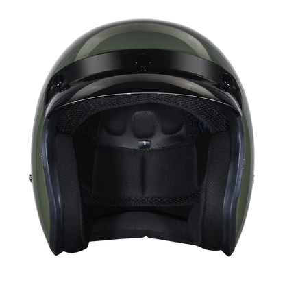 DC6-1789 DOT Approved Daytona Cruiser Open Face Motorcycle Helmet - Men, Women & Youth - With Visor & Graphics - W/ 2nd Amendment Seal