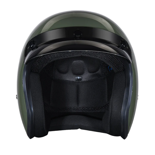 DC6-1789 DOT Approved Daytona Cruiser Open Face Motorcycle Helmet - Men, Women & Youth - With Visor & Graphics - W/ 2nd Amendment Seal