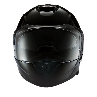 DE1-A Daytona Detour Full Face Motorcycle Helmet - DOT Certified, Dual Visor, Street Bike Helmet, Men/Women/Youth - Hi-Gloss Black