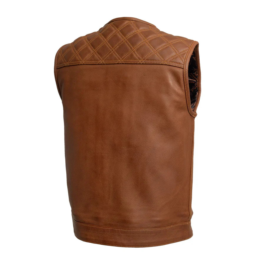 CUS6030CMB-COG-Dust Devil Men's Motorcycle Leather Vest (limited edition)