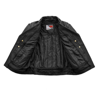 FIM208CDLZ-BLK-Fillmore Men's Motorcycle Leather Jacket