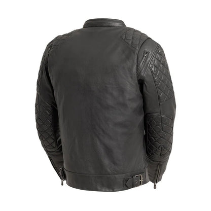 FIM224CDMZ-BLK-Grand Prix - Men's Leather Motorcycle Jacket