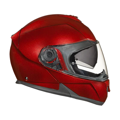 MG1-BC Daytona Glide Modular Motorcycle Helmet - DOT Approved, Bluetooth Ready, Dual Visor, Men/Women/Youth - Black Cherry