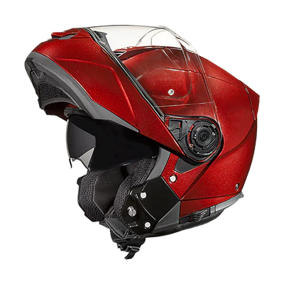 MG1-BC Daytona Glide Modular Motorcycle Helmet - DOT Approved, Bluetooth Ready, Dual Visor, Men/Women/Youth - Black Cherry