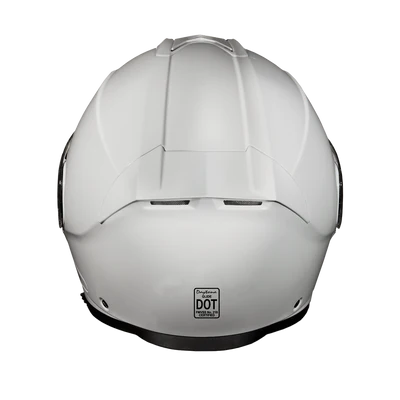 MG1-C Daytona Glide Modular Motorcycle Helmet - DOT Approved, Bluetooth Ready, Dual Visor, Men/Women/Youth - Hi-Gloss White