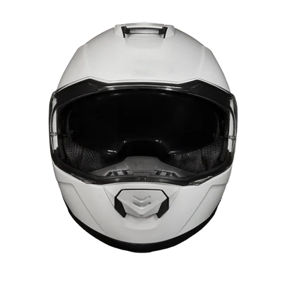 MG1-C Daytona Glide Modular Motorcycle Helmet - DOT Approved, Bluetooth Ready, Dual Visor, Men/Women/Youth - Hi-Gloss White