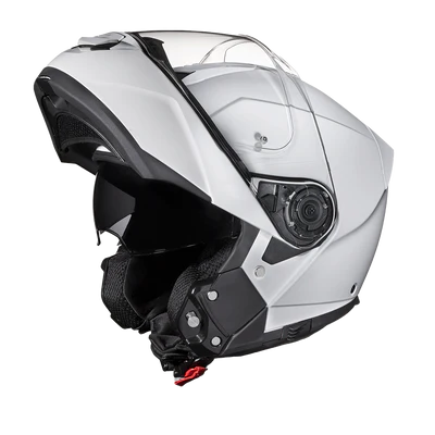 MG1-C Daytona Glide Modular Motorcycle Helmet - DOT Approved, Bluetooth Ready, Dual Visor, Men/Women/Youth - Hi-Gloss White