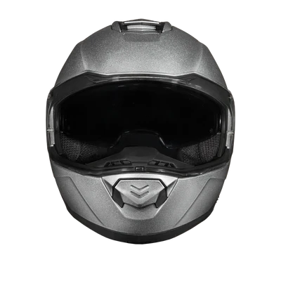 MG1-SM Daytona Glide Modular Motorcycle Helmet - DOT Approved, Bluetooth Ready, Dual Visor, Men/Women/Youth- Silver Metallic