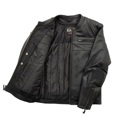 FIM295CDMZ-BLK-Nemesis Men's Motorcycle Leather Jacket