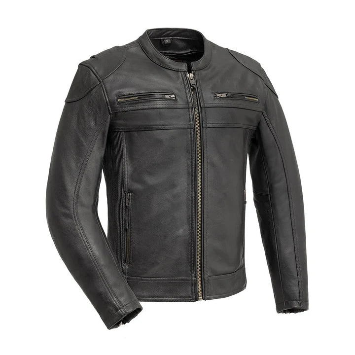 FIM295CDMZ-BLK-Nemesis Men's Motorcycle Leather Jacket