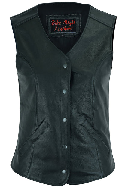 DS204 Women's Stylish Longer Body &frac34; Vest - Plain Sides