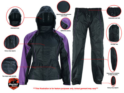 DS575PU Womens Rain Suit (Purple)