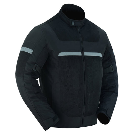 DS764 Mens Racer Mesh Jacket - Black