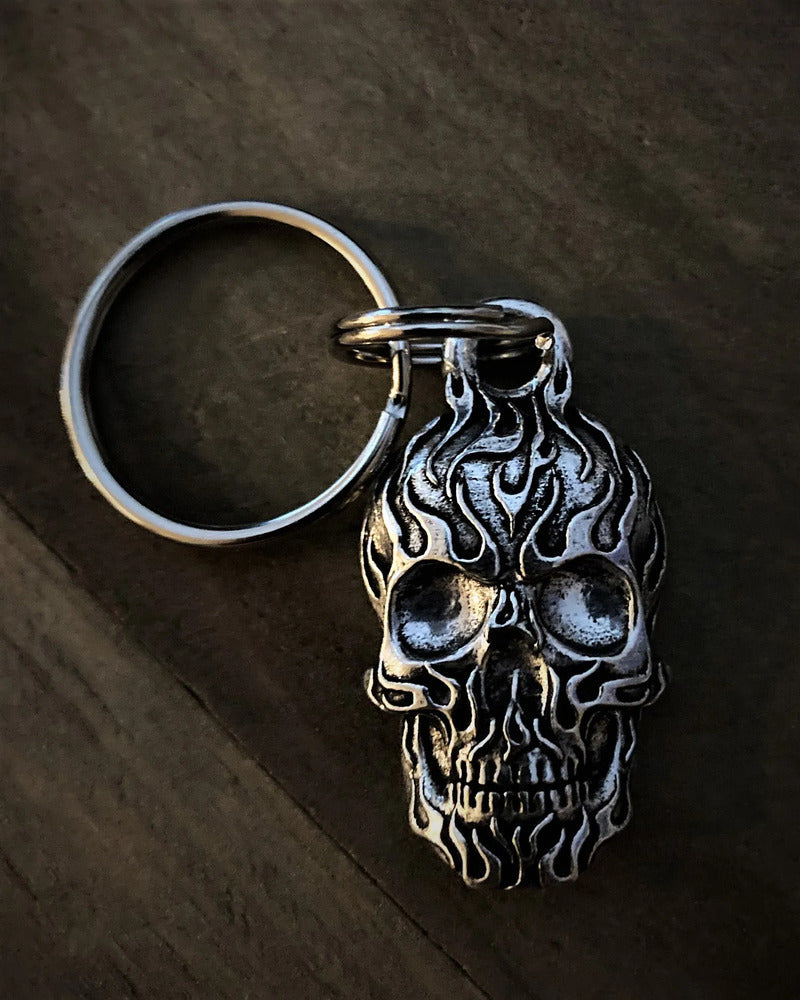 BBK-03 Flame Skull Keychain