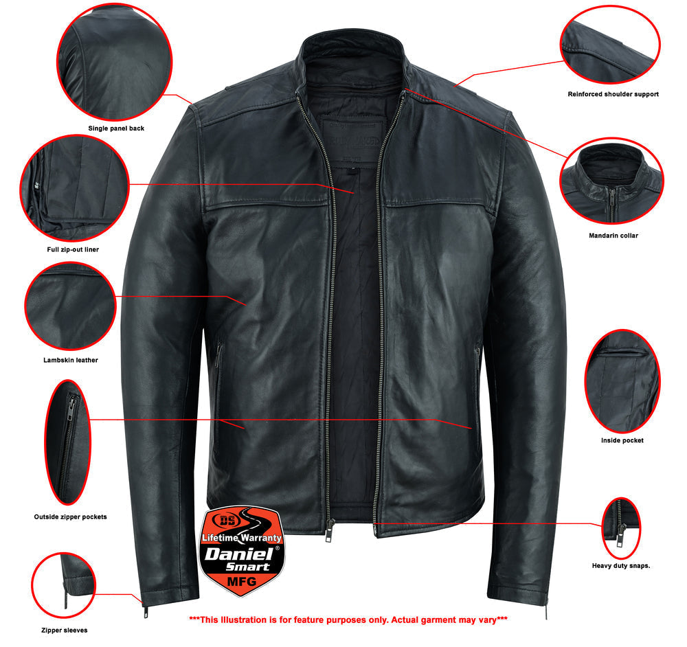 Wanton Mens Fashion Leather Jacket