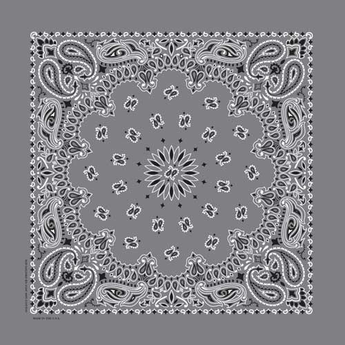 BD2505 Bandana Paisley Charcoal