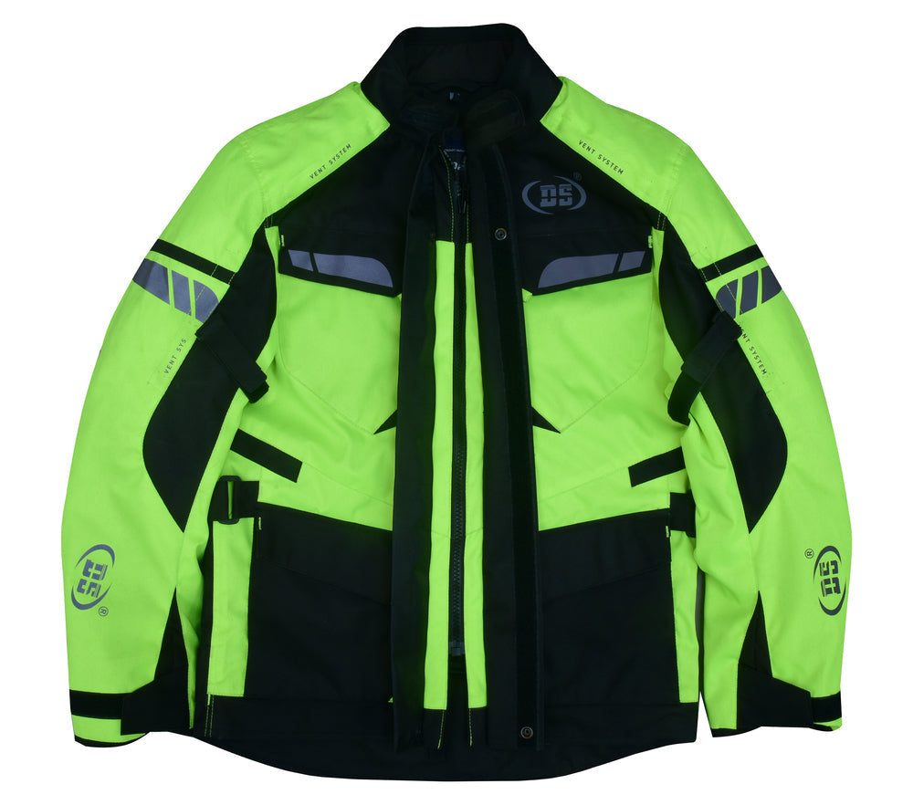 DS4616 Advance Touring Textile Motorcycle Jacket for Men - Hi-Vis