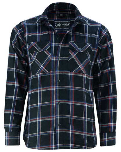 DS4680 Flannel Shirt - Black, Red and Blue