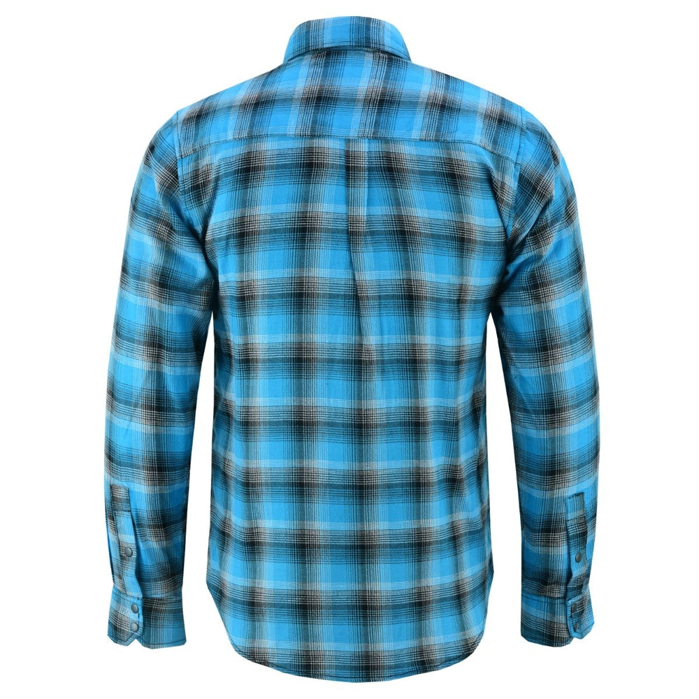 DS4683 Flannel Shirt - Blue and Black Shaded