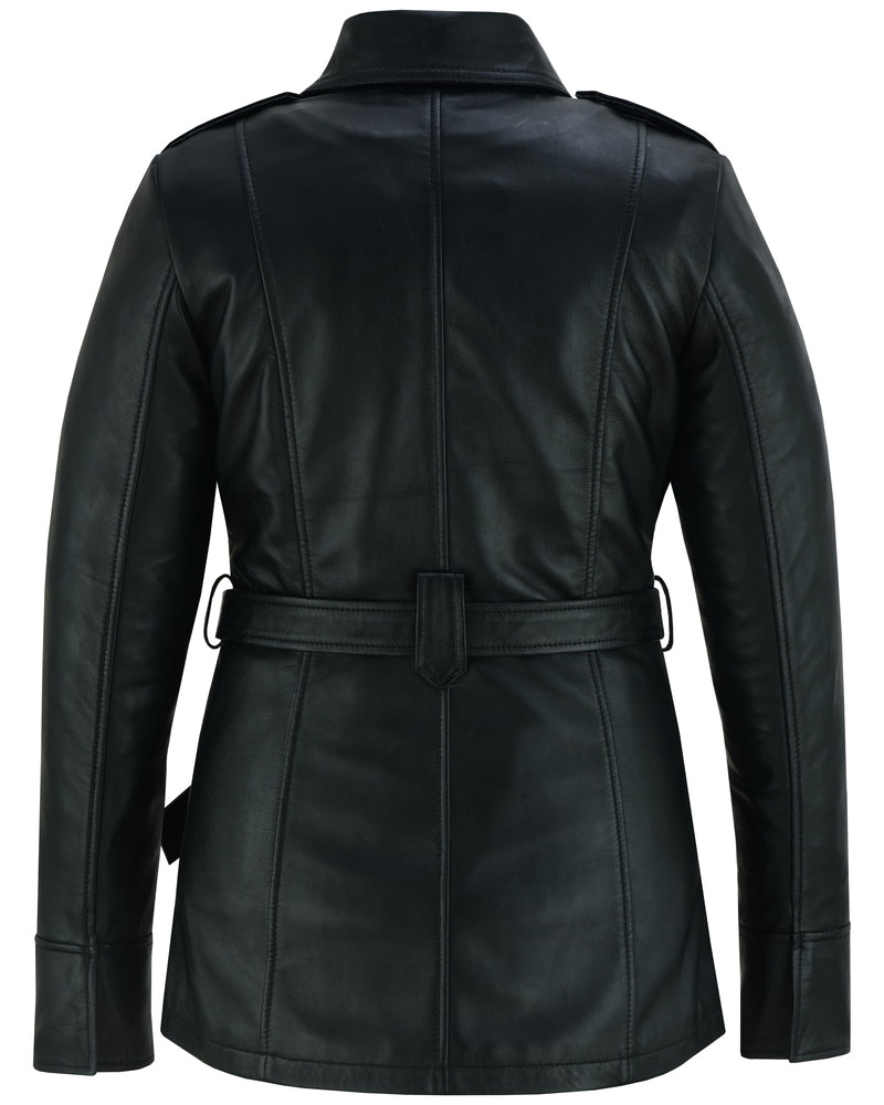 Elan Womens Leather Jacket Black